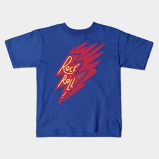 Rock Roll Lettering Kids T-Shirt